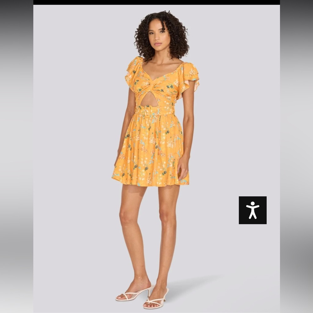 EUC Renata Mini Dress Tangerine Multi Floral Sz S